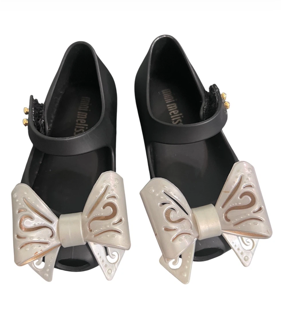 Mini Melissa Toddler Mary Jane Bow Shoes – Size 5– Like New - photo 2