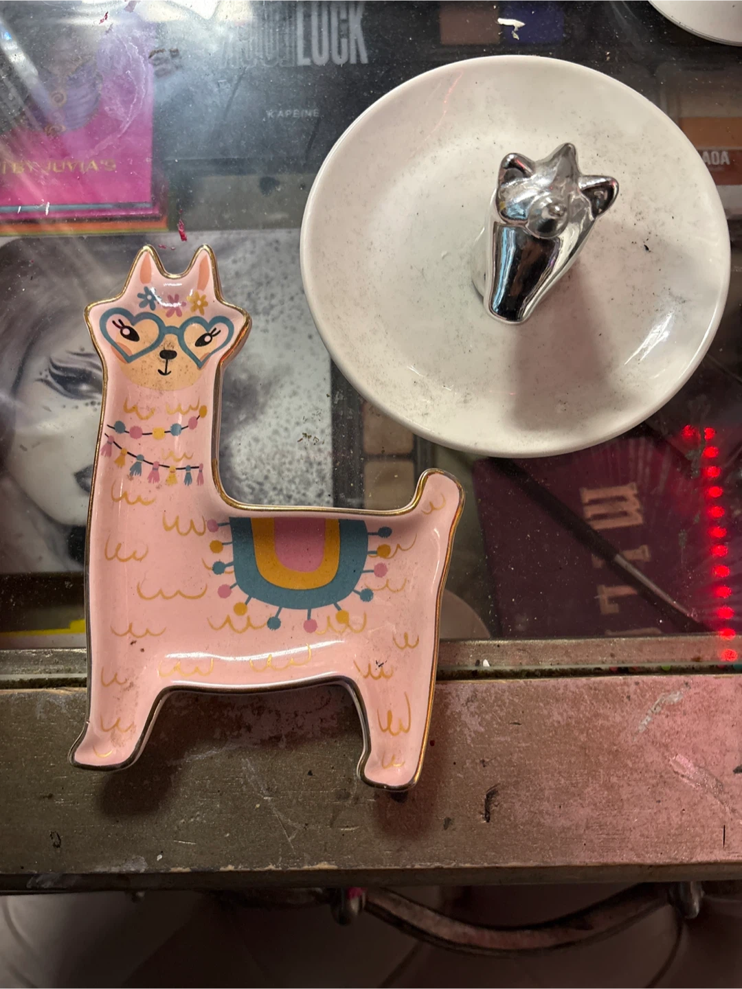 Pink Llama Ring Dish