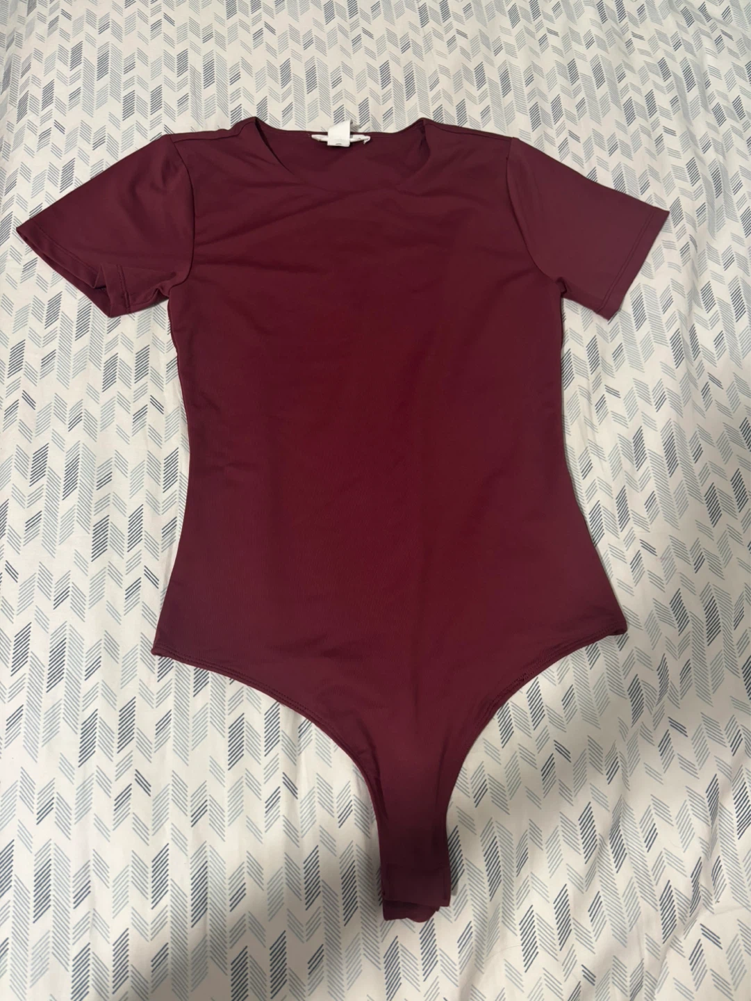 Maroon Short-Sleeve Bodysuit