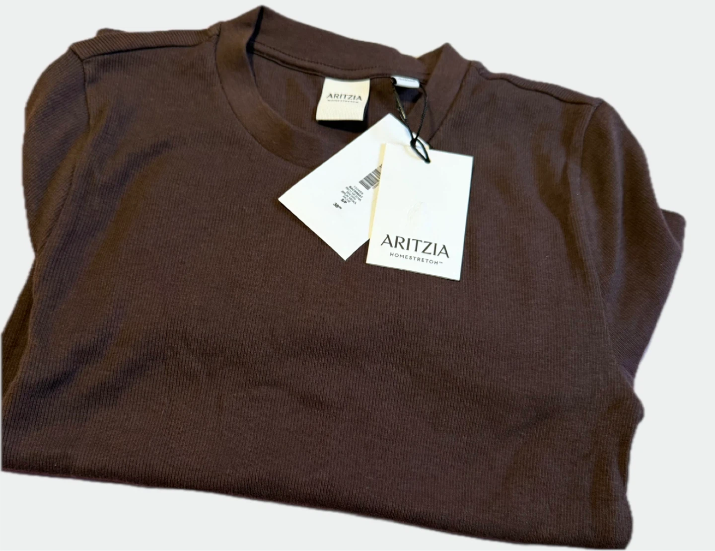 Aritzia Homestretch Ribbed Long Sleeve Top - Beige - photo 2