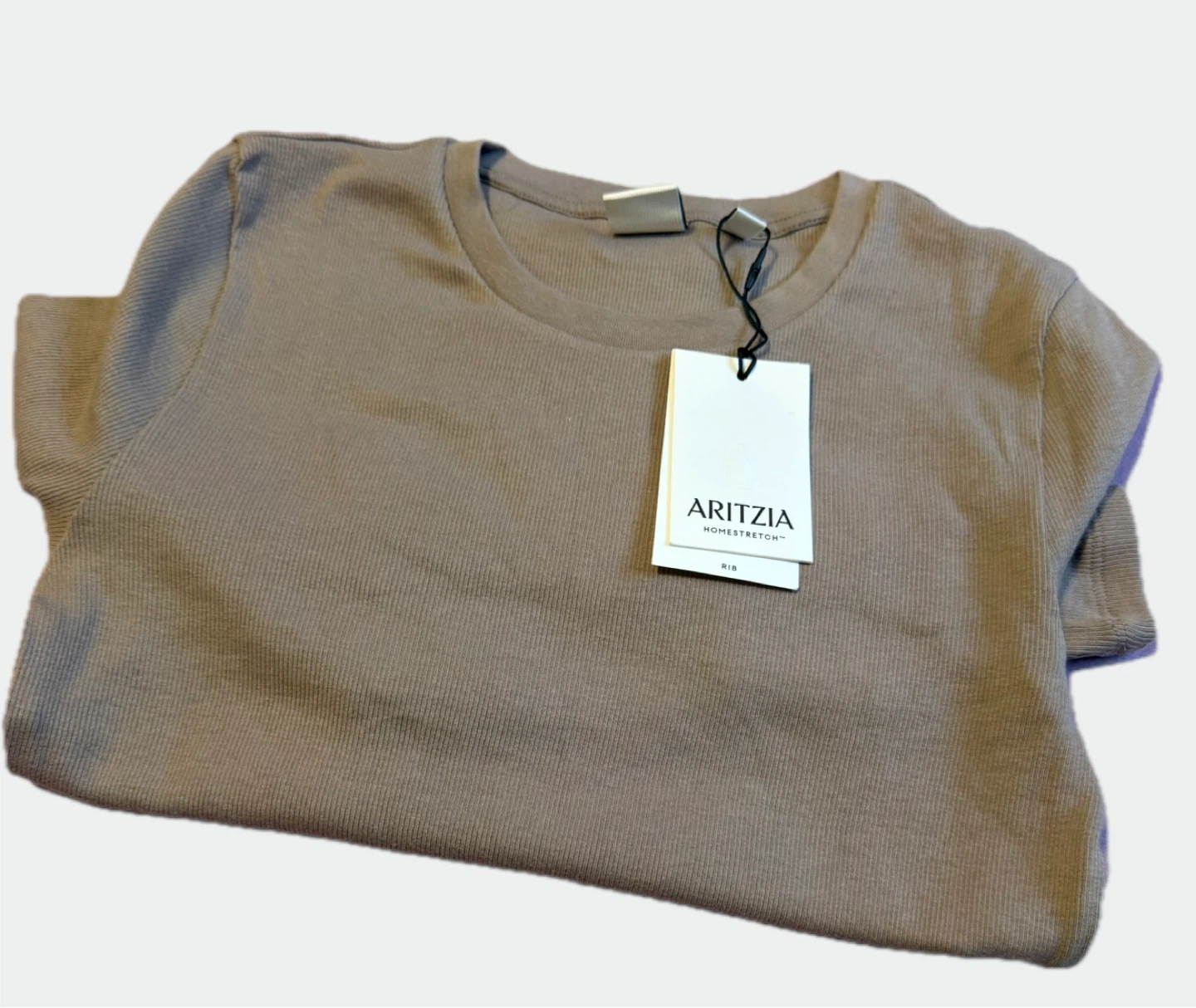 Aritzia Homestretch Ribbed Long Sleeve Top - Beige - photo 3