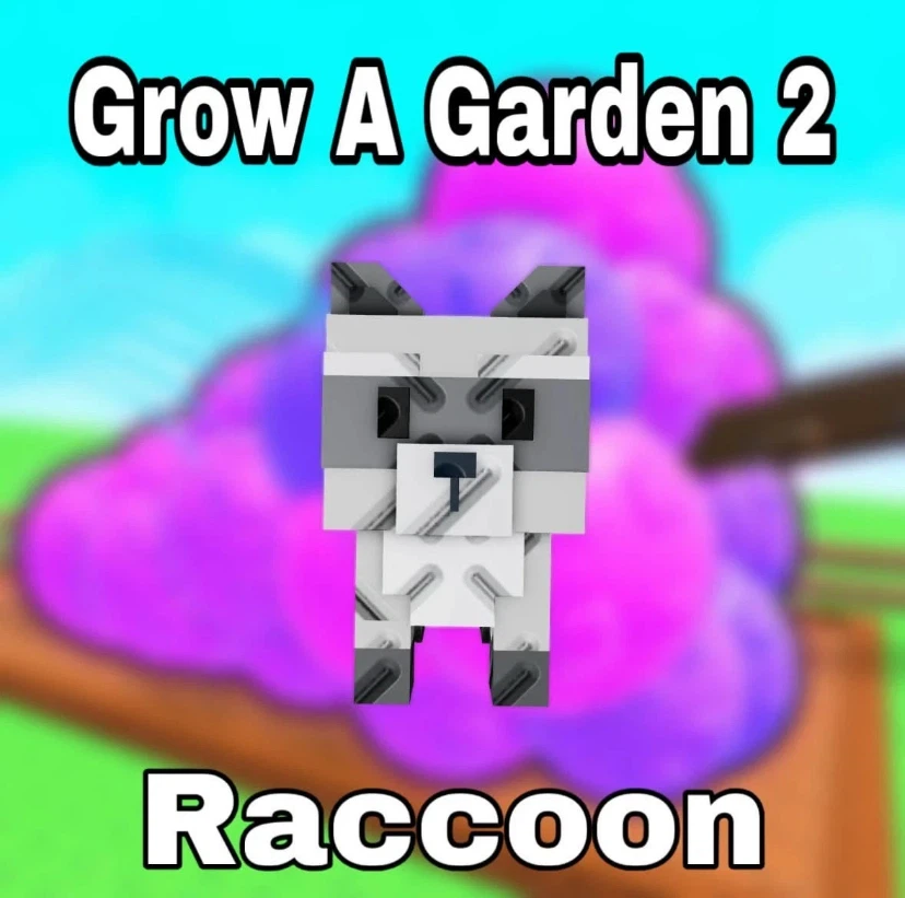 Grow A Garden 2 Raccoon Game Character