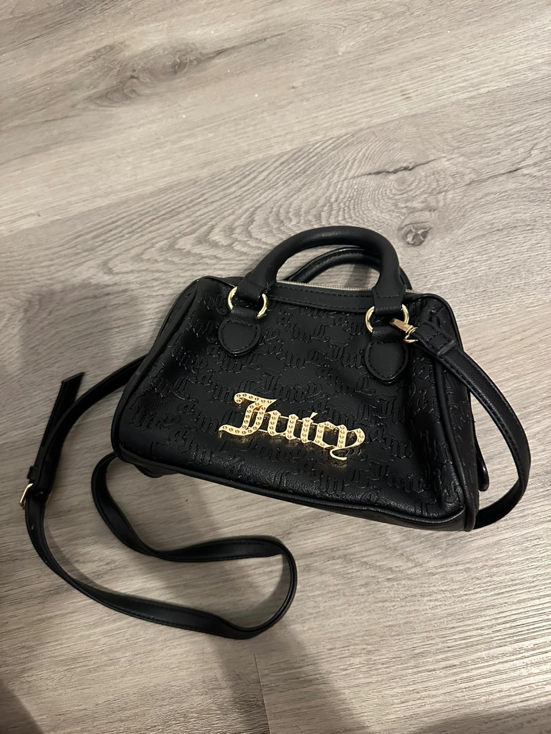 Juicy Couture Semi Charmed Black Satchel Bag