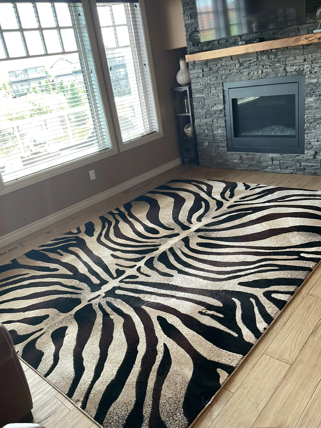 LIKE NEW! Only $250 8x10 Zebra Print Area Rug