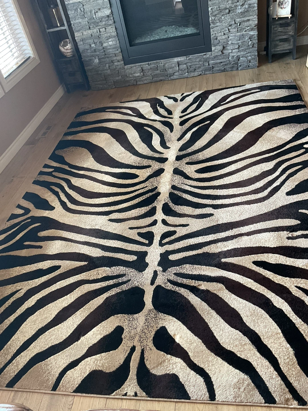 LIKE NEW! Only $250 8x10 Zebra Print Area Rug - photo 2