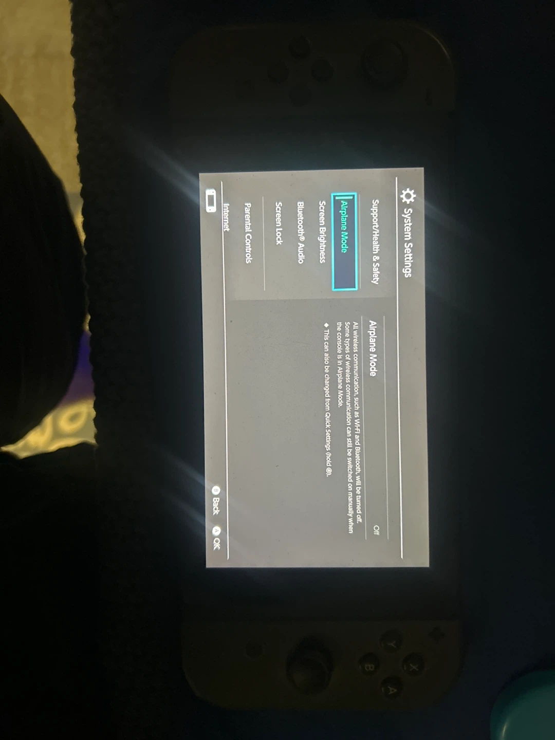 Nintendo Switch 1 with two sets of Joycons and some games