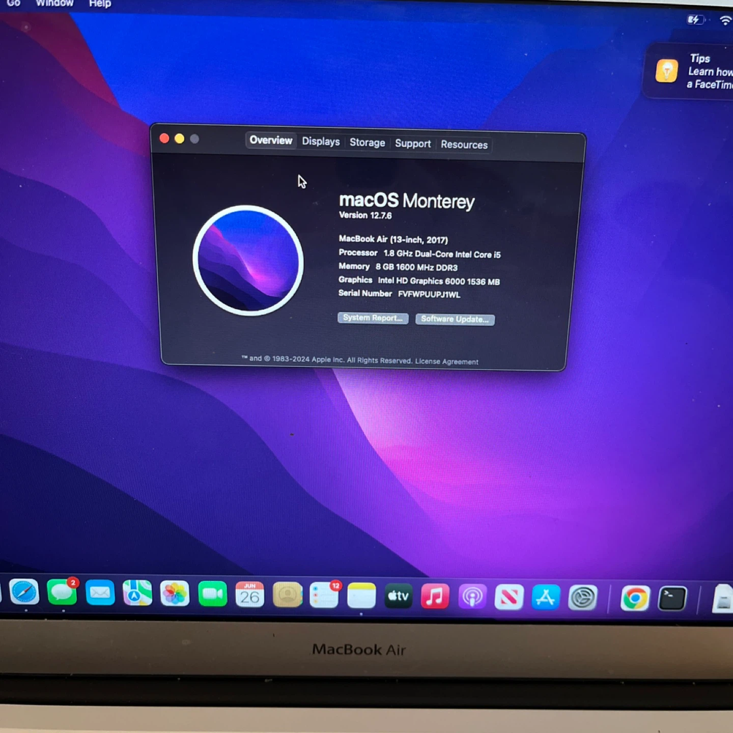 Apple MacBook Air (13-inch, 2017) - Intel Core i5, 8GB RAM