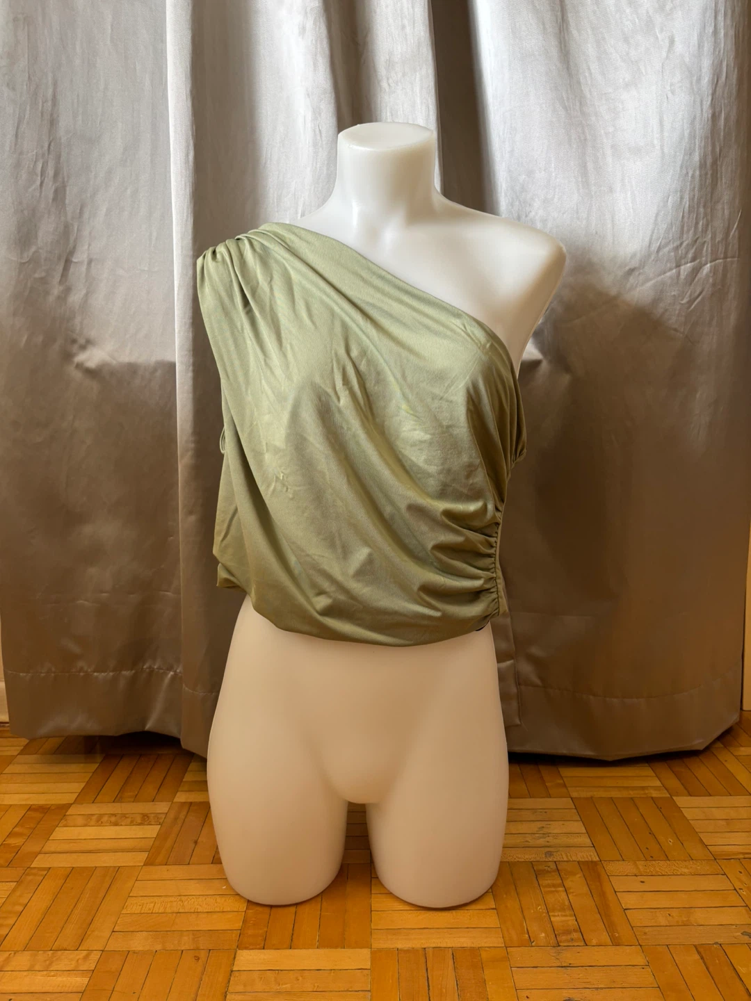 One Shoulder Top - Olive Green