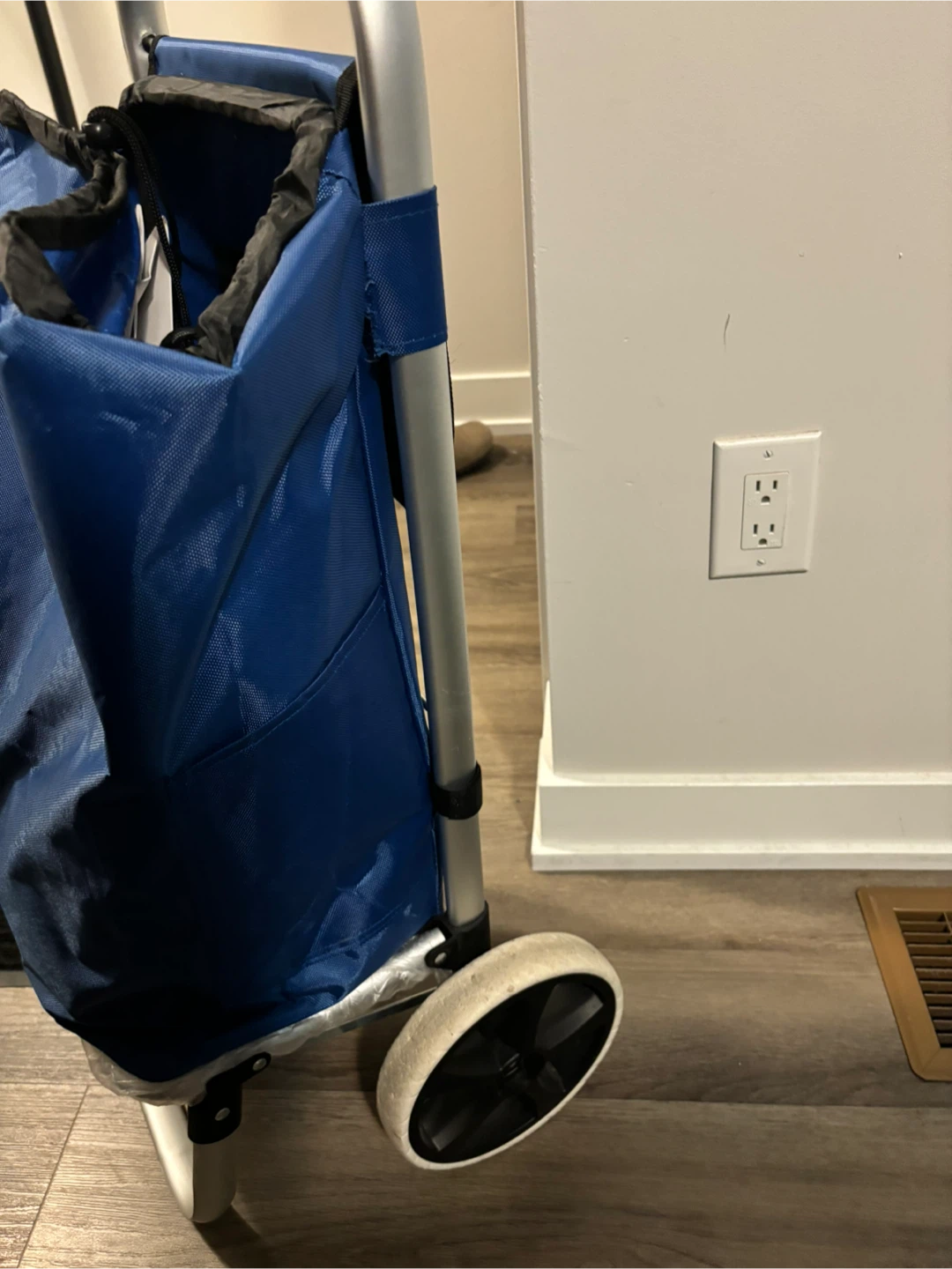 Blue Rolling Shopping Cart - photo 2