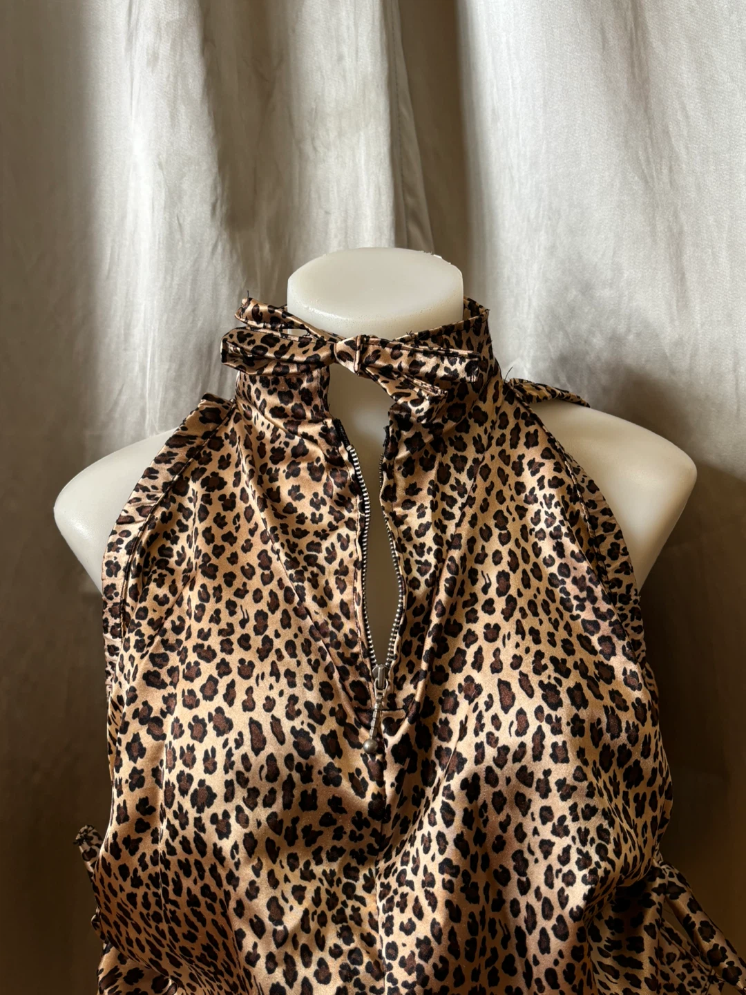 Y2K Leopard Print Halter Top - photo 4