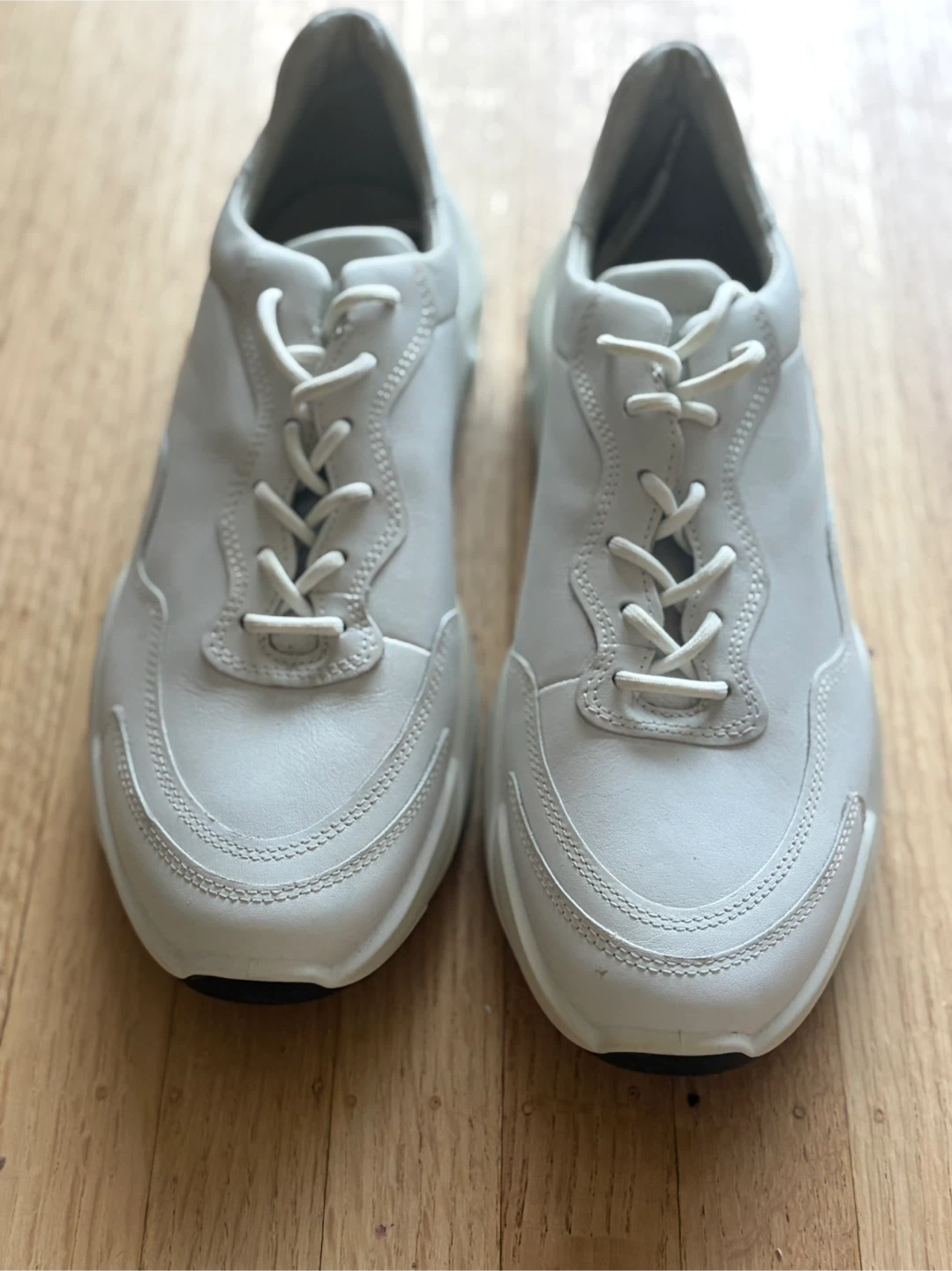 ECCO White Leather Sneakers Size 42 - photo 2