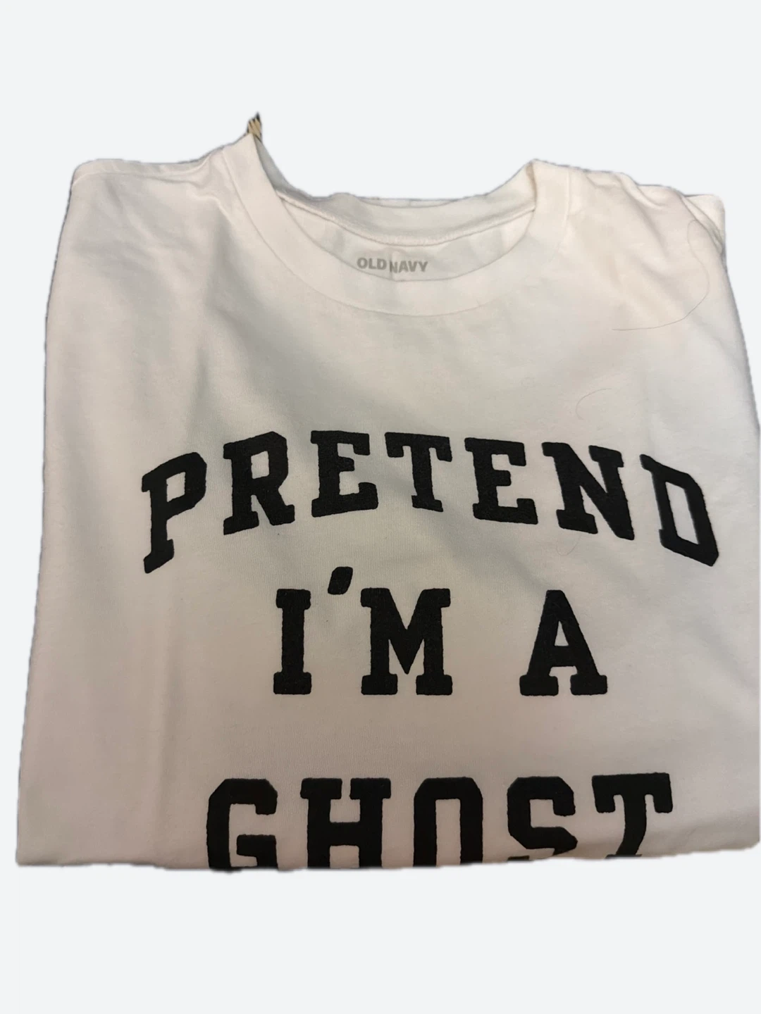 Old Navy White "Pretend I'm a Ghost" T-Shirt XL