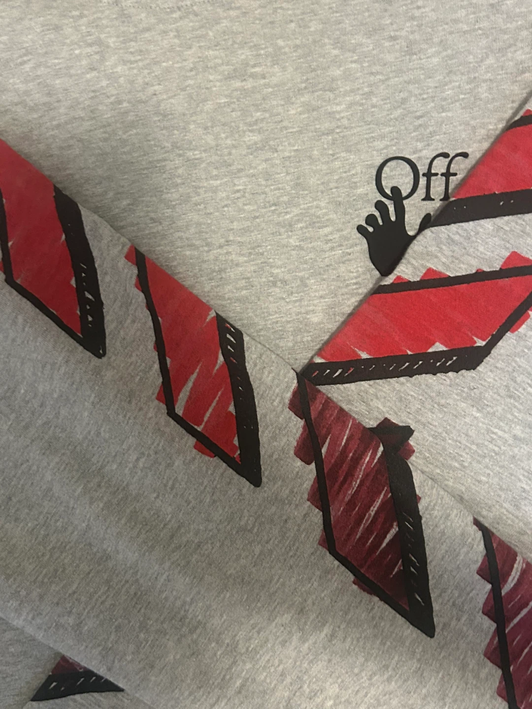 OFF-WHITE Marker Arrows Long Sleeve T-Shirt Grey Red - photo 5
