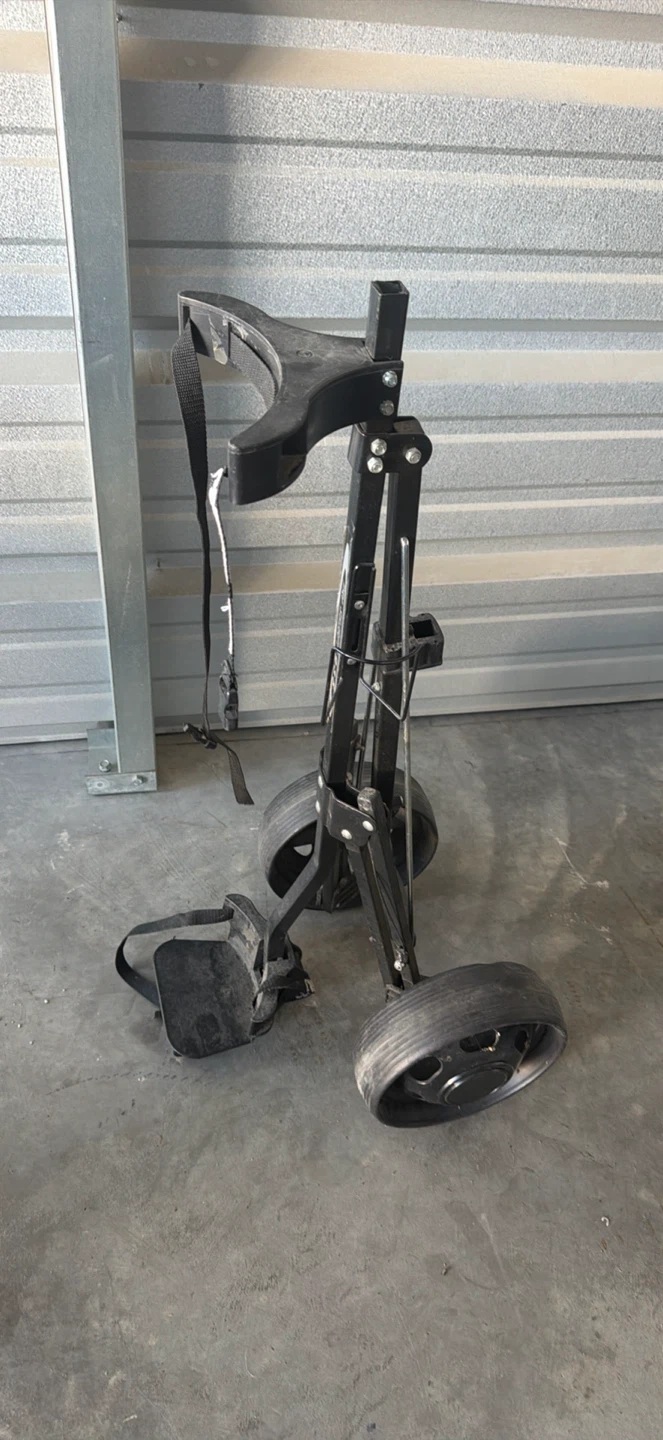 Black 3-Wheel Golf Push Cart
