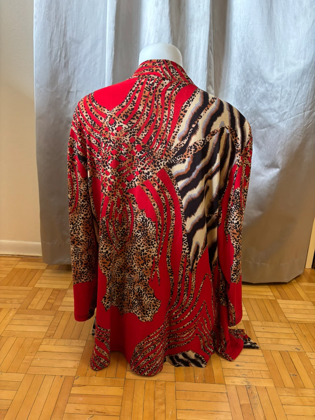 Women's Animal Print Kimono & Black Tank Top Set - photo 2