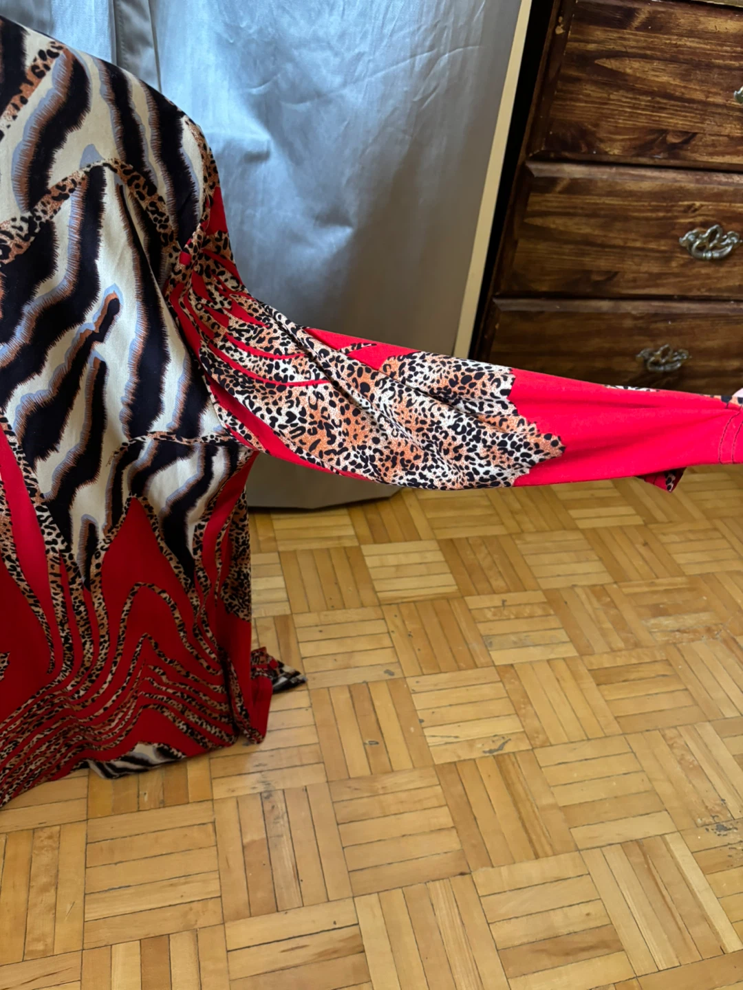 Women's Animal Print Kimono & Black Tank Top Set - photo 5