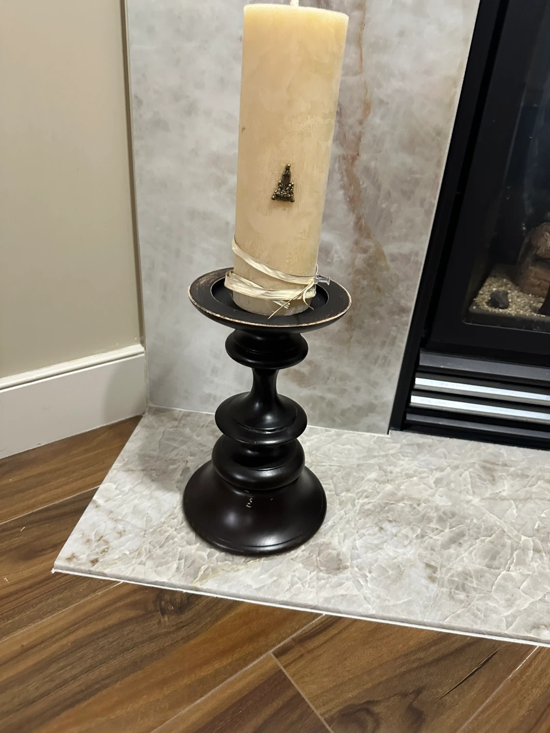 Dark brown Pottery Barn Candle Holder - photo 3
