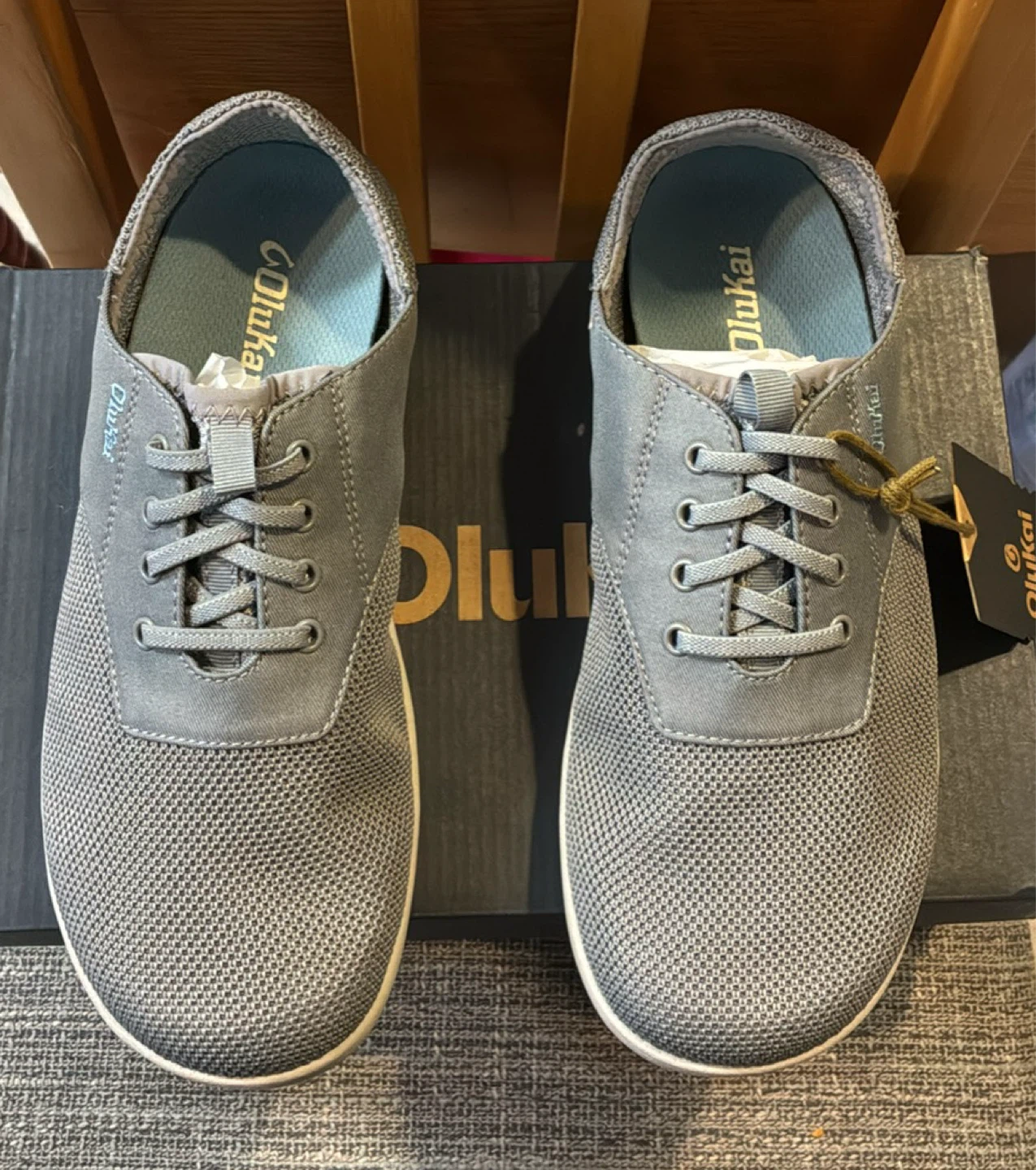 New Olukai Men's Nōhea Mōku Shoes Grey Sharkskin Size 8 - photo 3