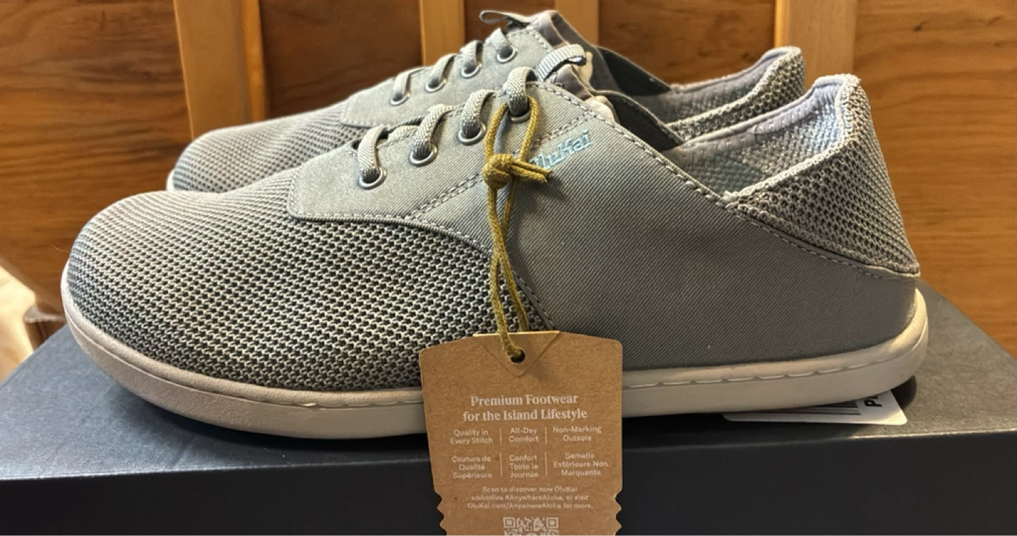 New Olukai Men's Nōhea Mōku Shoes Grey Sharkskin Size 8 - photo 4
