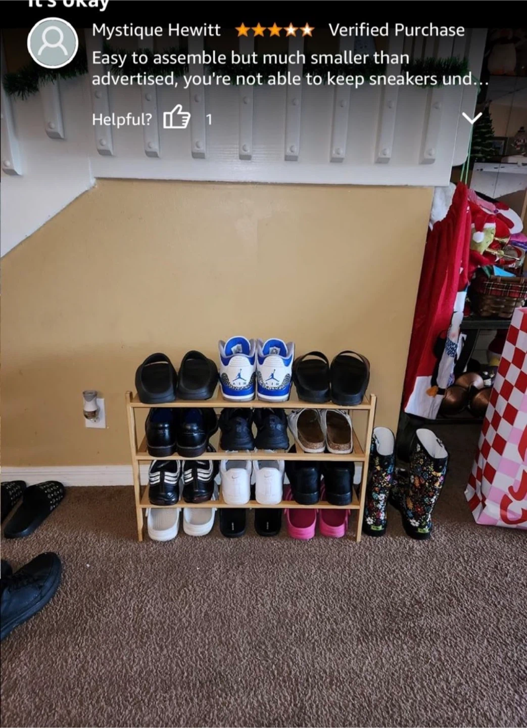 SMIRY 3-Tier Bamboo Shoe Rack - photo 5