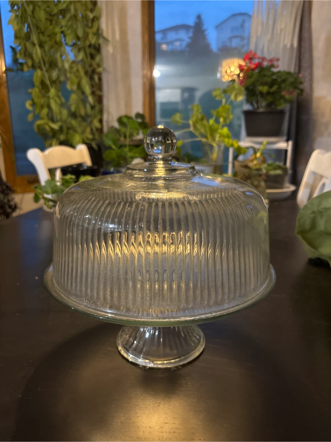 Glass Cake Stand with Dome