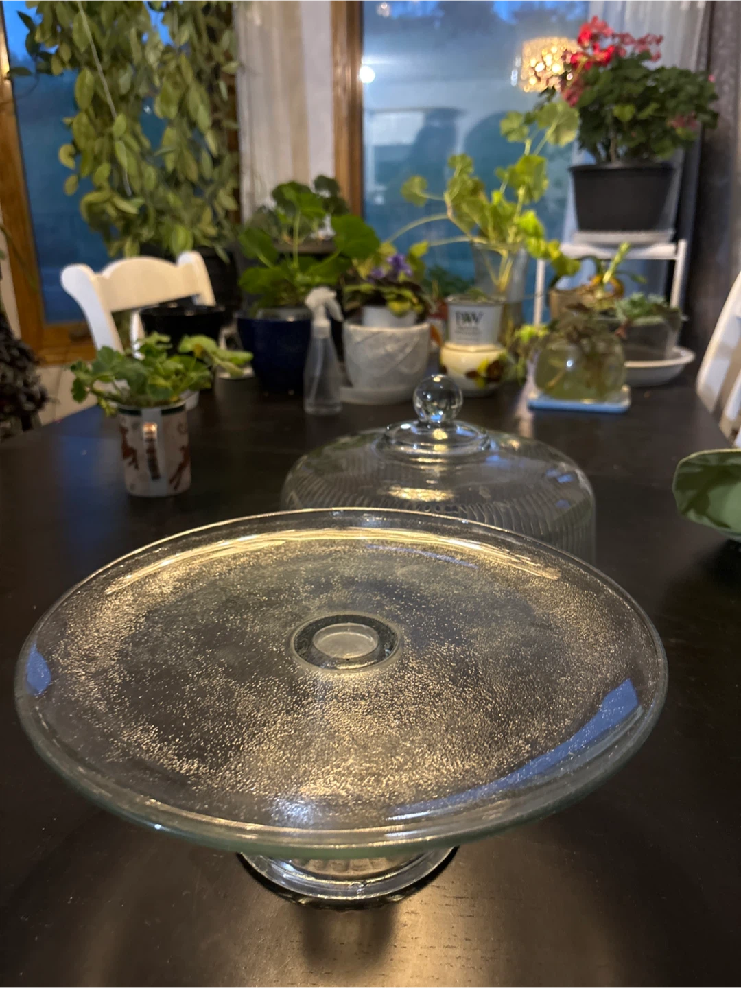 Glass Cake Stand with Dome - photo 2