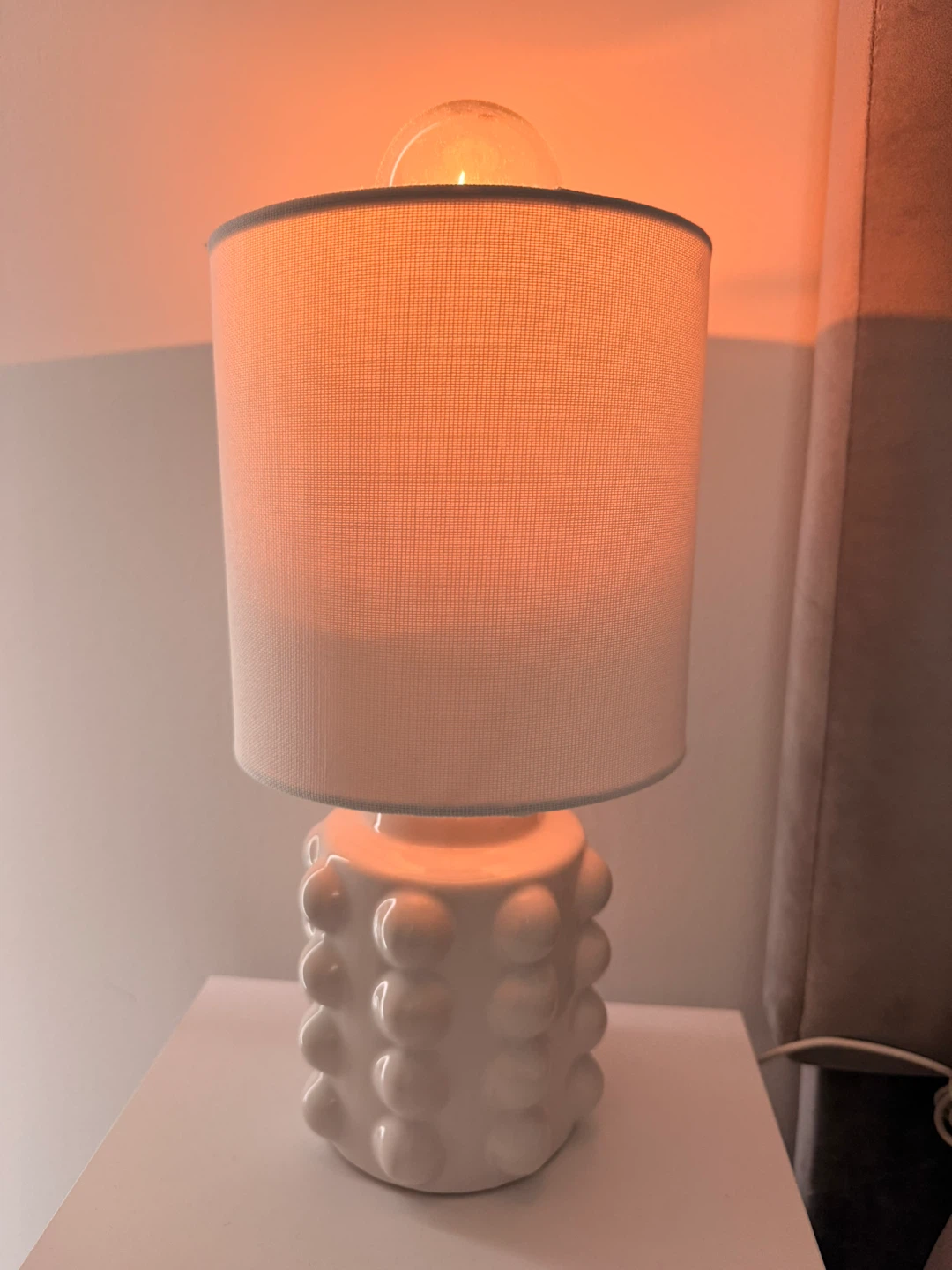 White Ceramic Bubble Table Lamp