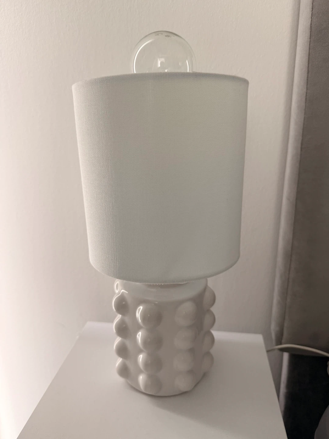 White Ceramic Bubble Table Lamp - photo 4