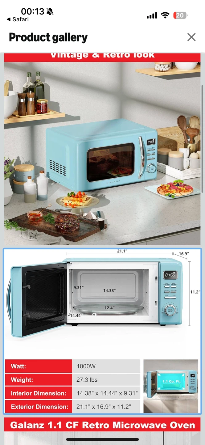 Galanz Retro Microwave - photo 3