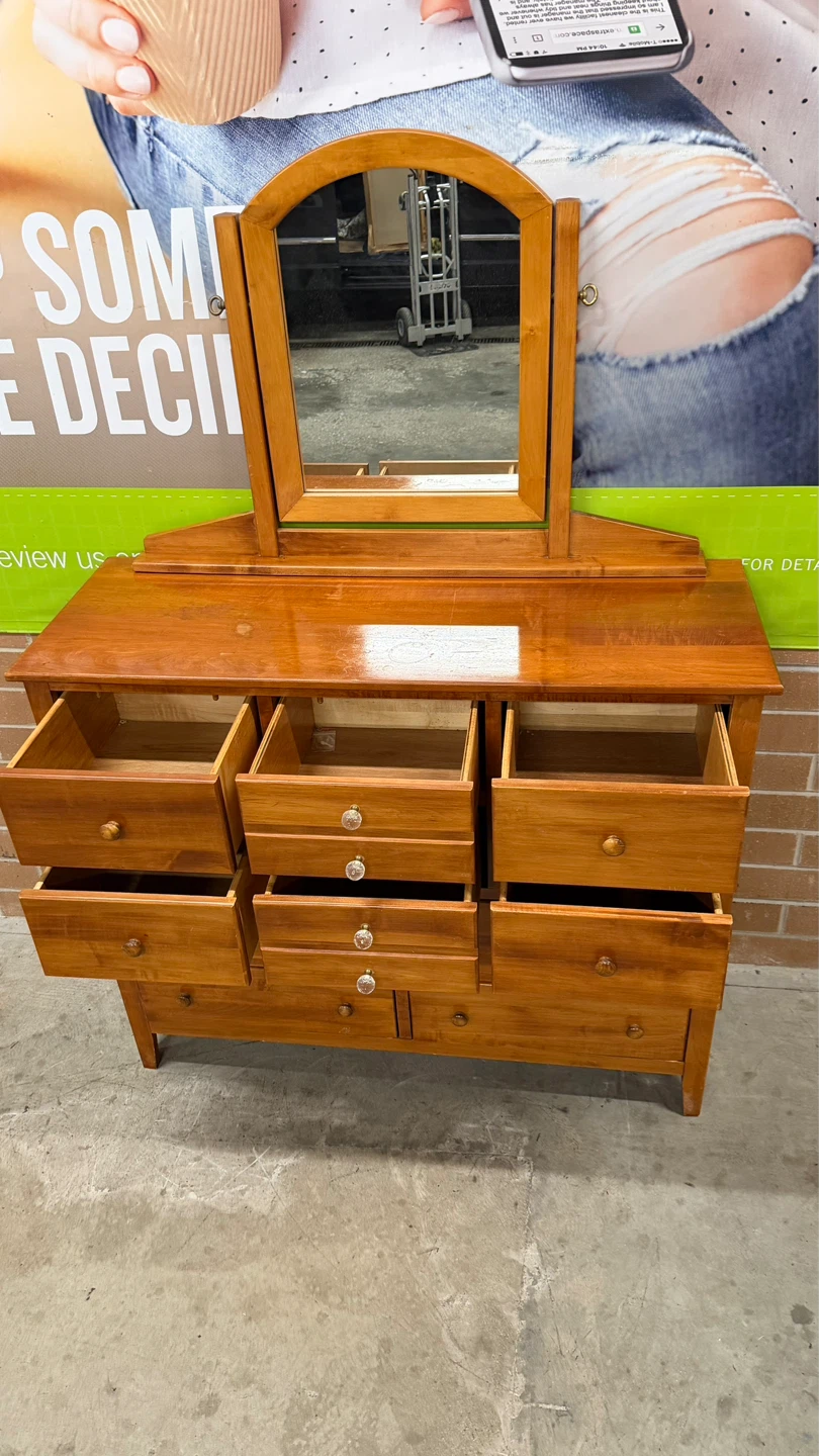Wooden Dresser with Mirror - photo 4
