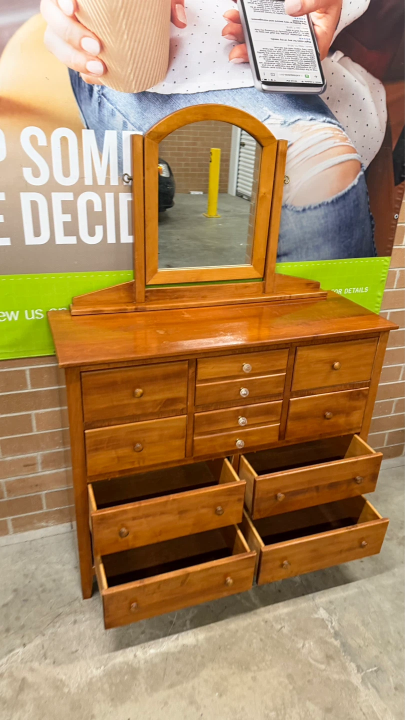 Wooden Dresser with Mirror - photo 5