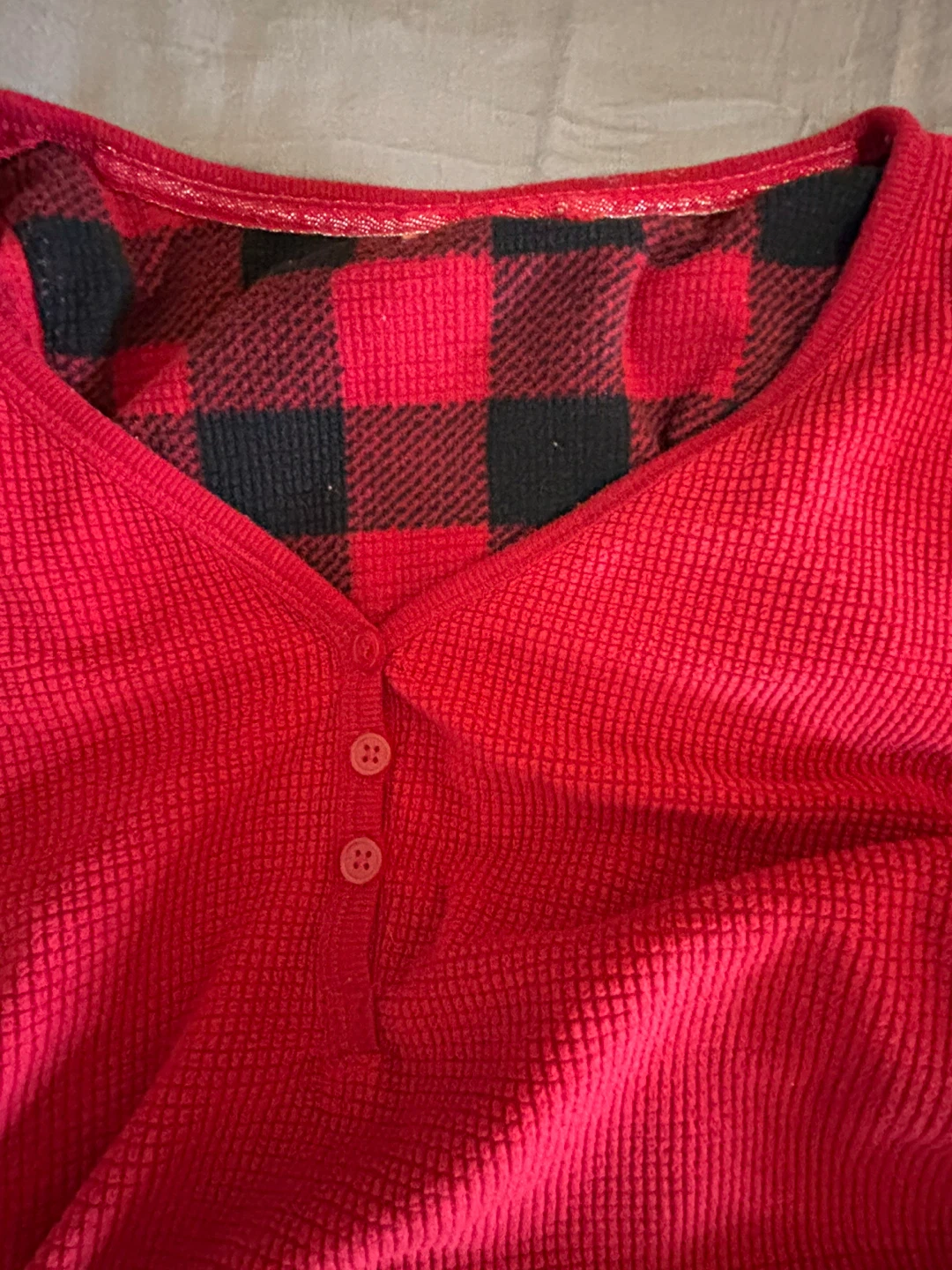 Red Long Sleeve Thermal Shirt - photo 2