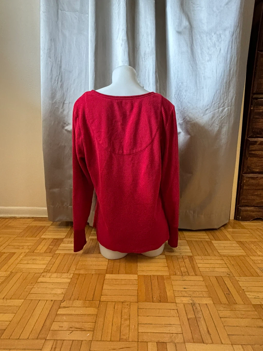 Red Long Sleeve Thermal Shirt - photo 3
