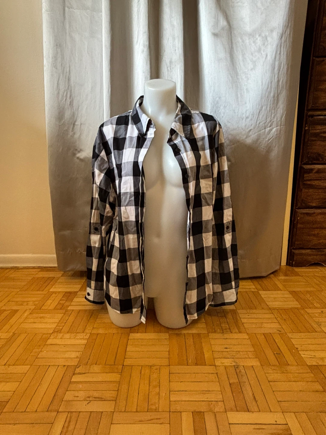 Black and White Buffalo Plaid Shirt