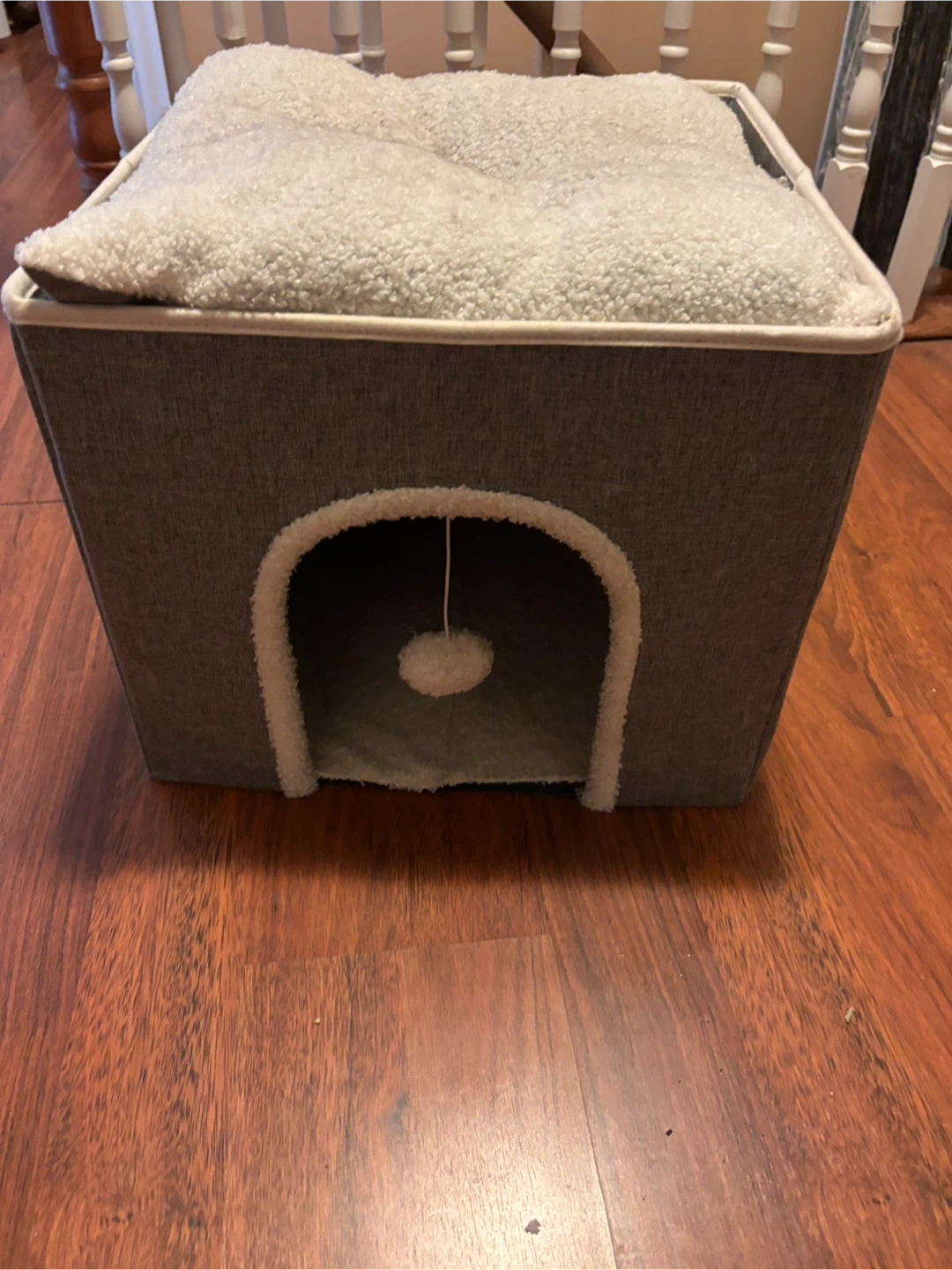 Cat Cube House Condo with Plush Bed and Scratch Pad - photo 2