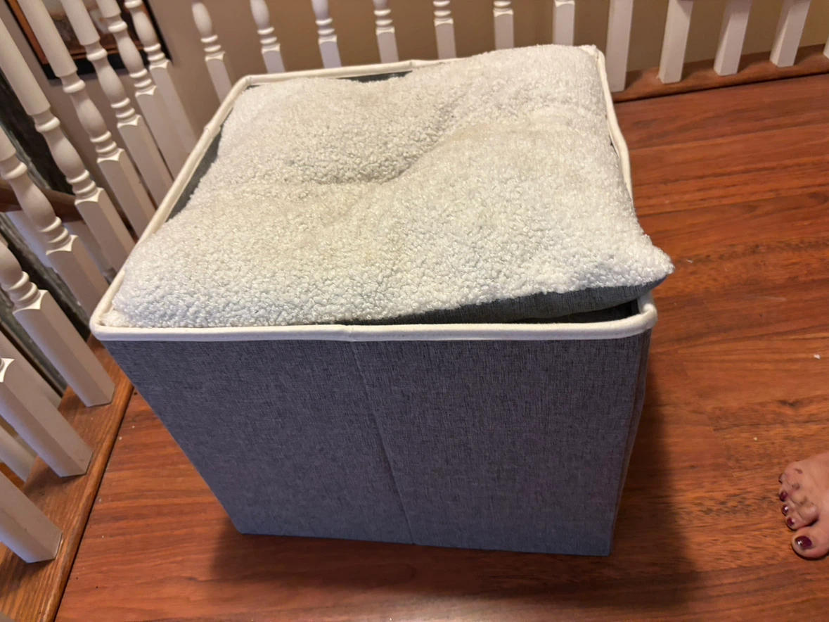 Cat Cube House Condo with Plush Bed and Scratch Pad - photo 4