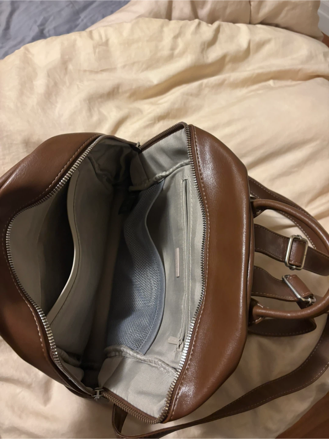 David Jones Brown Faux Leather Backpack - photo 4