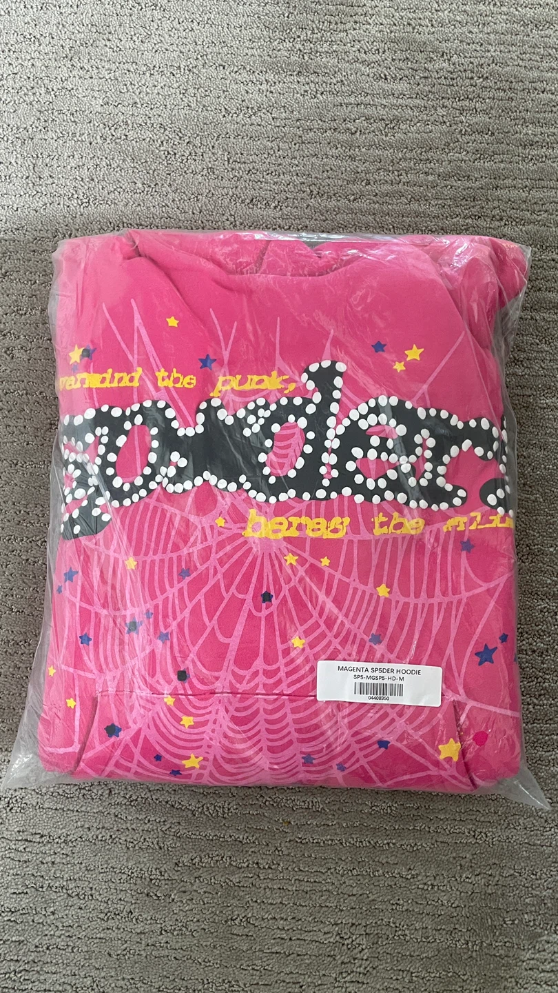 Pink sp5der hoodie v2