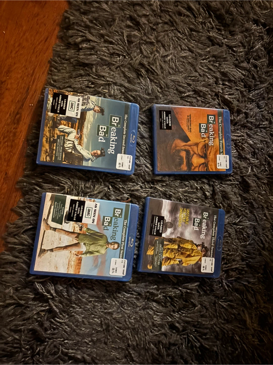 Breaking Bad Blu-rays, seasons 1-4