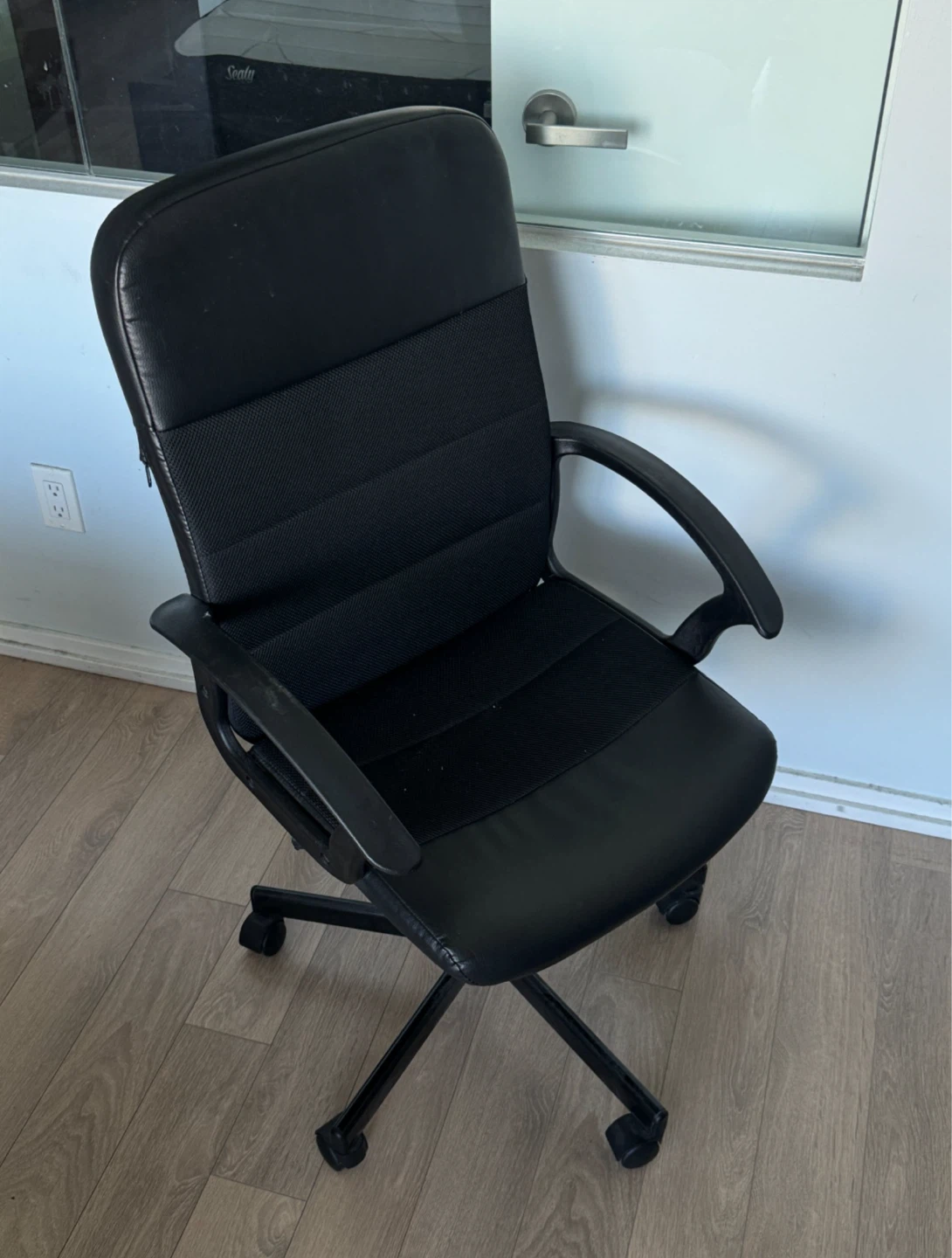 Black Ergonomic Office Chair with Adjustable Height - photo 2