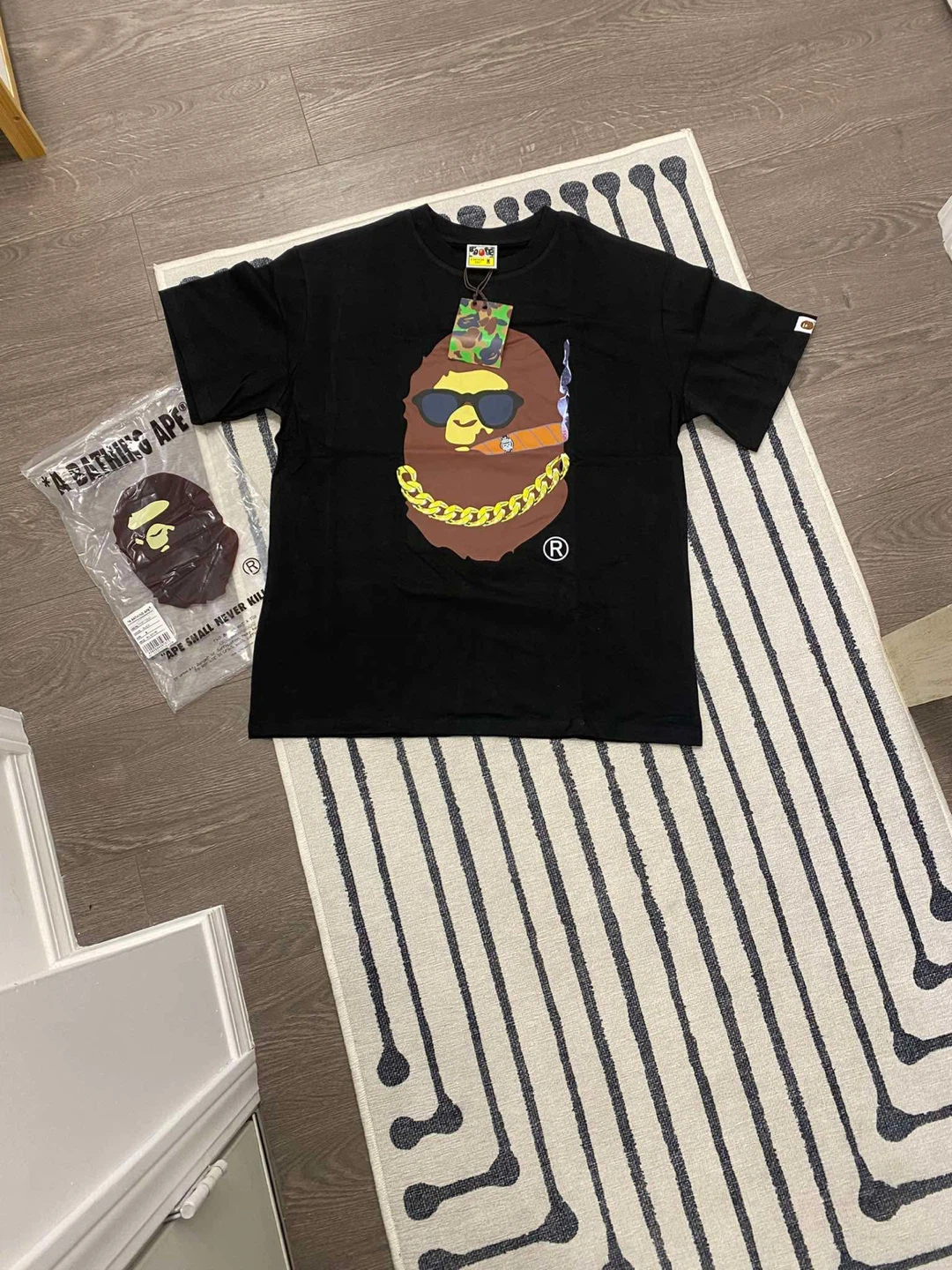 A Bathing Ape Black Ape Head Graphic T-Shirt
