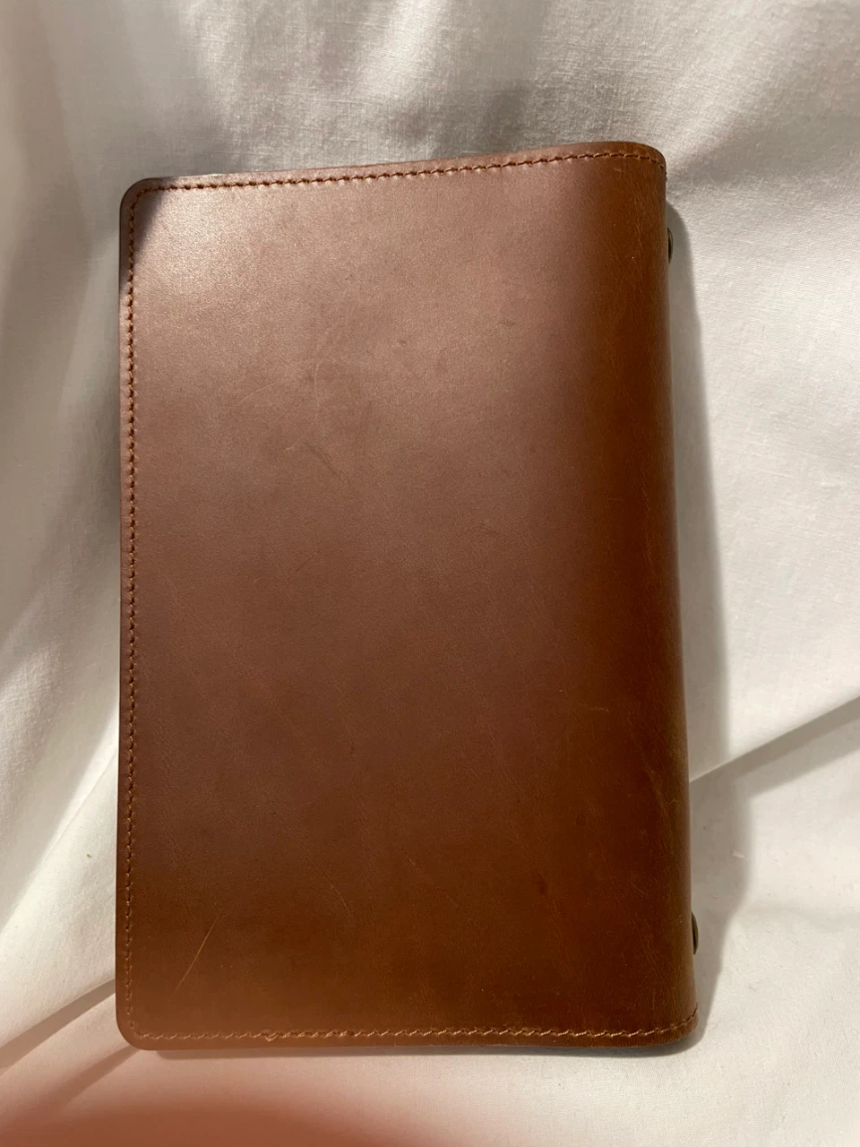 Brown Leather 6 Ring Binder Notebook Journal, A6 - photo 4