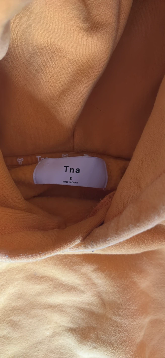 Tna Yellow Cropped Hoodie Size S - photo 2
