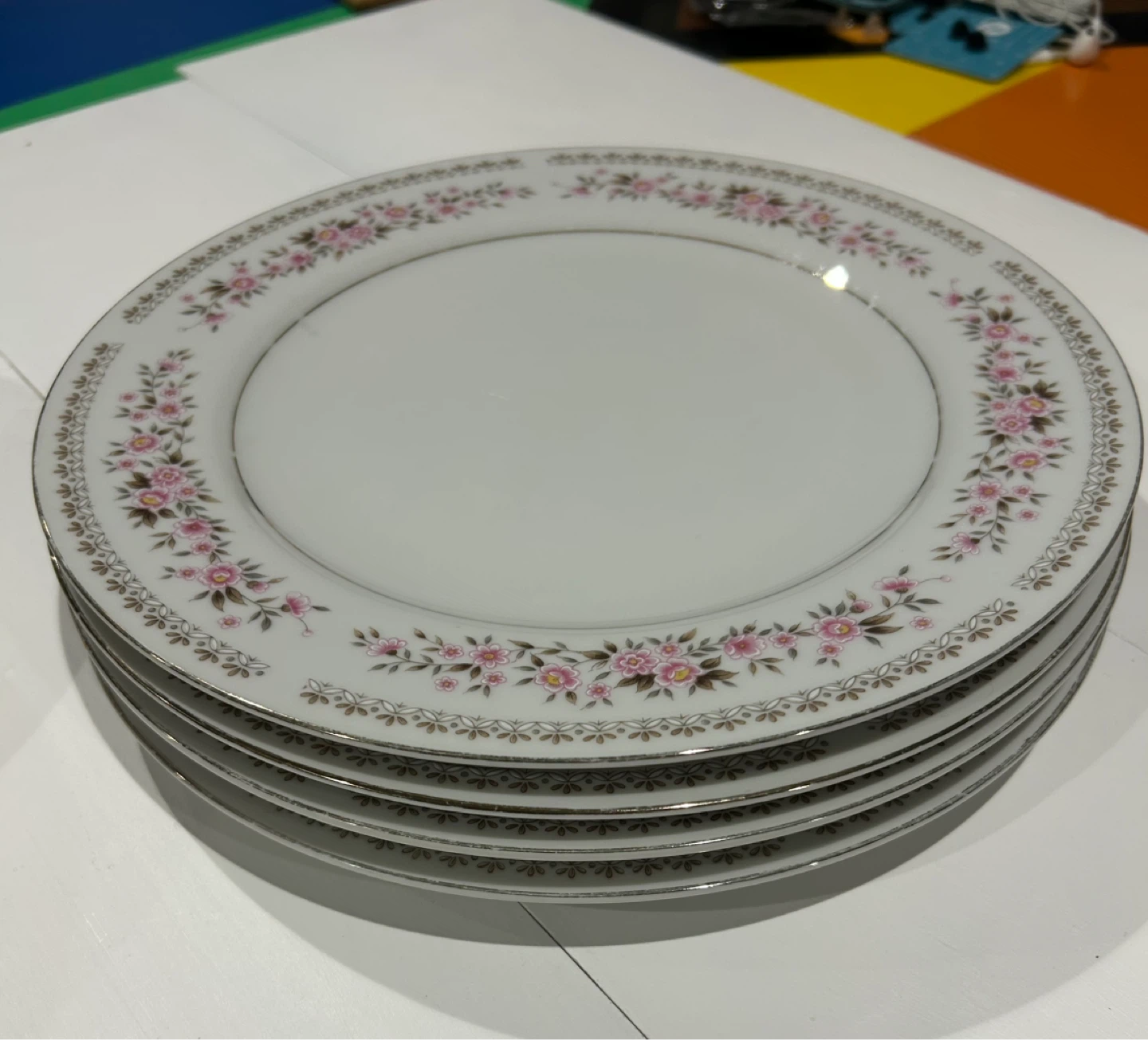 1950s Vintage Fine China French Garland Japan Plates 10 1/4 " - photo 2
