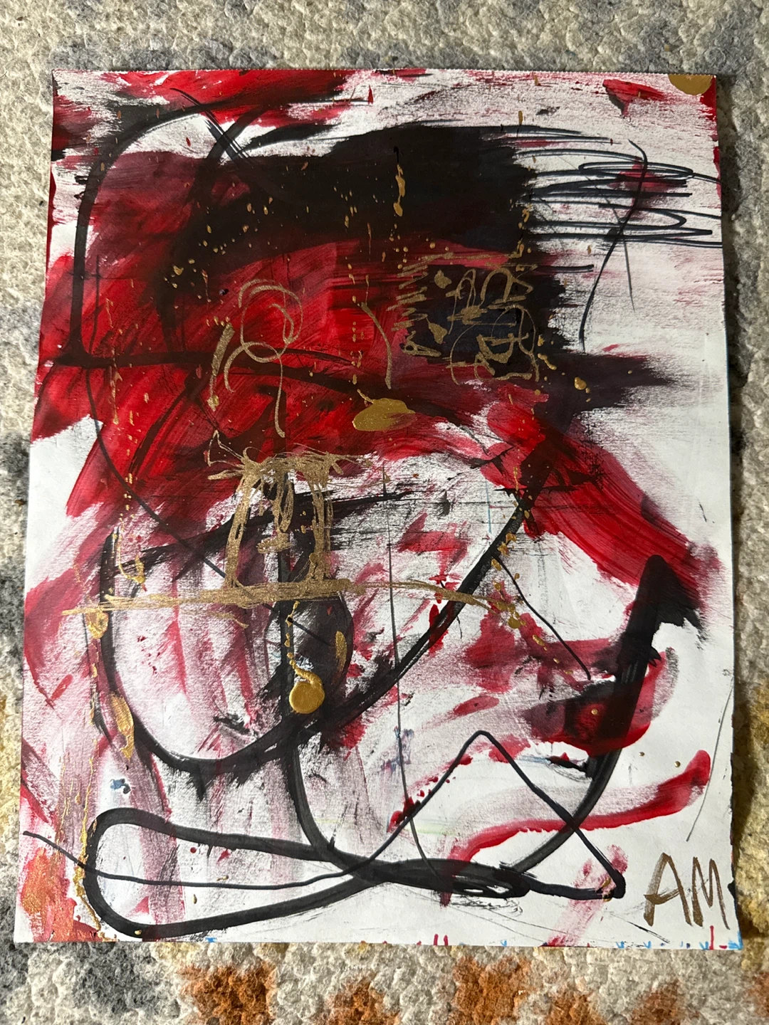 Abstract Mixed Media Artwork