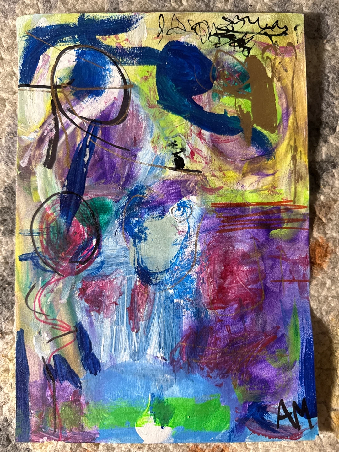 Abstract Painting "AM"