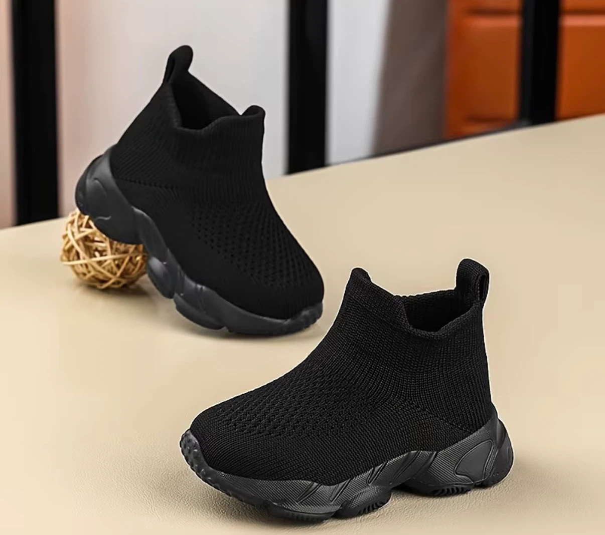 Black Infant Slip-on Sneakers