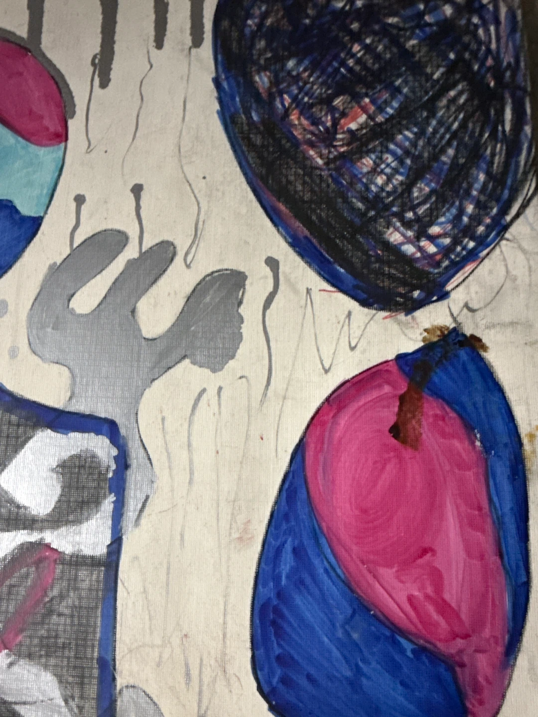 Abstract Figure Painting on Canvas - photo 3