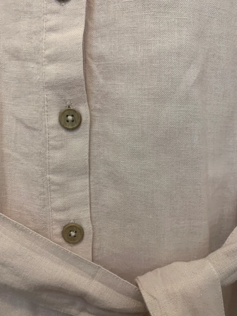 M&S Collection Pink Linen Blend Dress Size 14 - photo 3