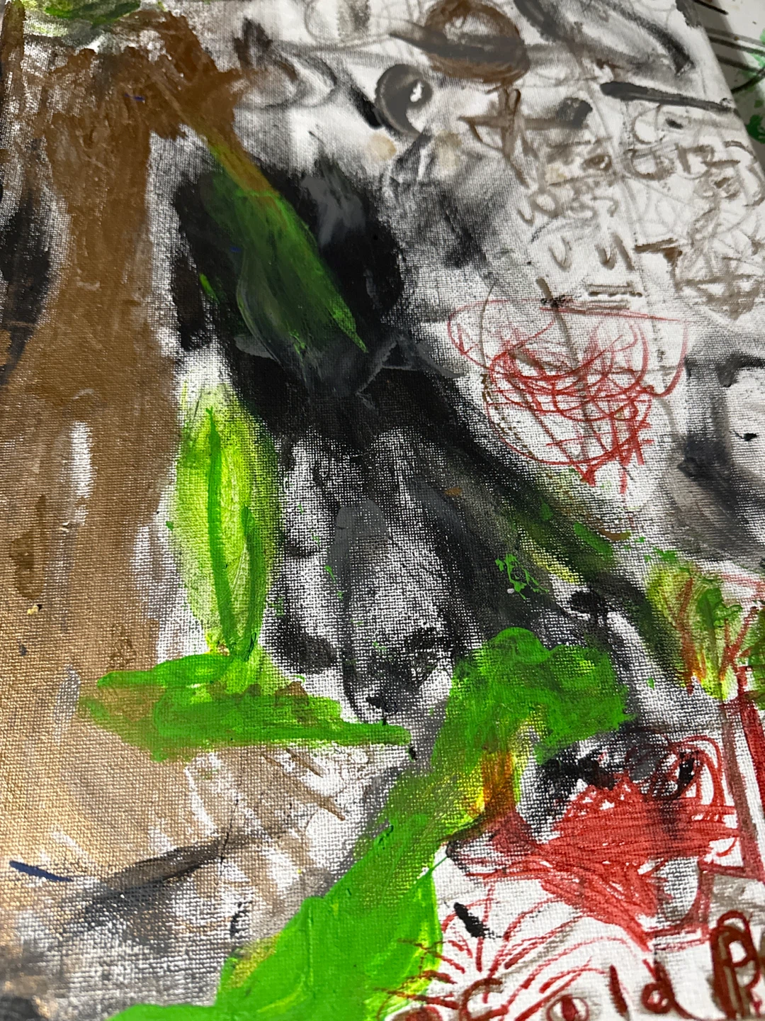 Abstract Mixed Media Painting - photo 4